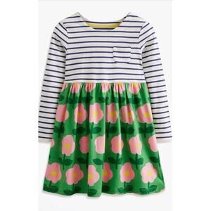 Mini Boden Kids' Hotchpotch Mix Print Long Sleeve Cotton Dress 2-3x